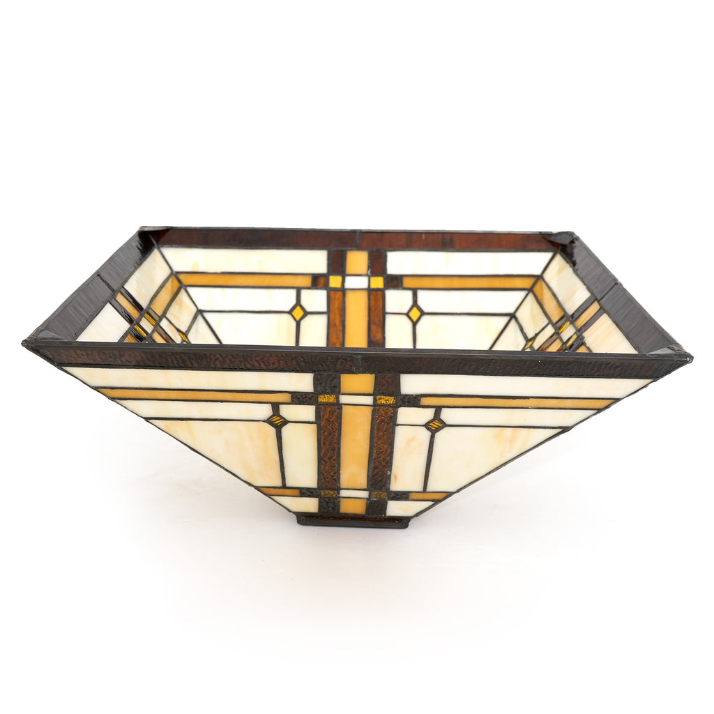 Abat-jour Pyramidal en Verre Teinté Style Tiffany
