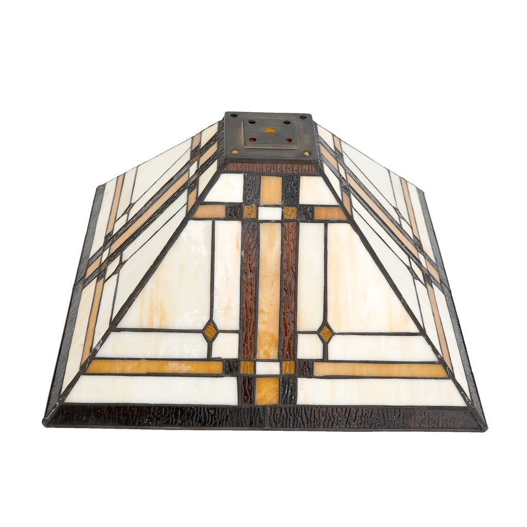 Abat-jour Pyramidal en Verre Teinté Style Tiffany