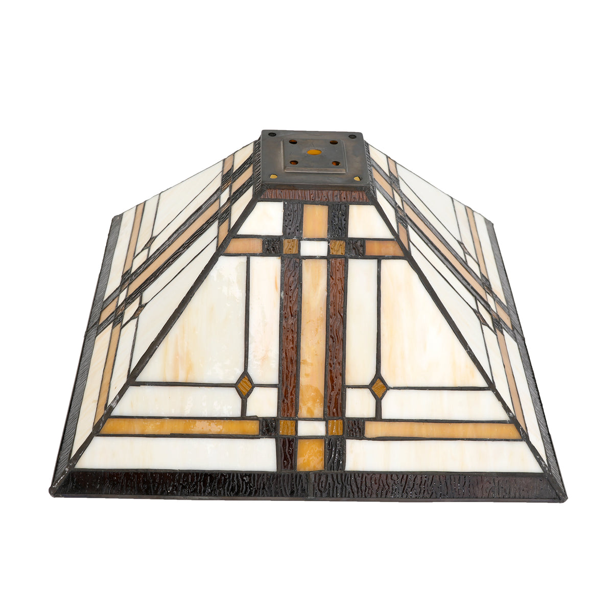 Abat-jour Pyramidal en Verre Teinté Style Tiffany
