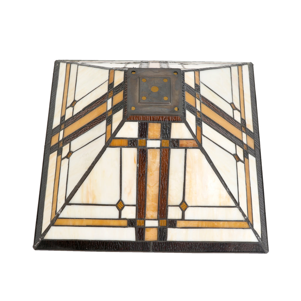 Abat-jour Pyramidal en Verre Teinté Style Tiffany