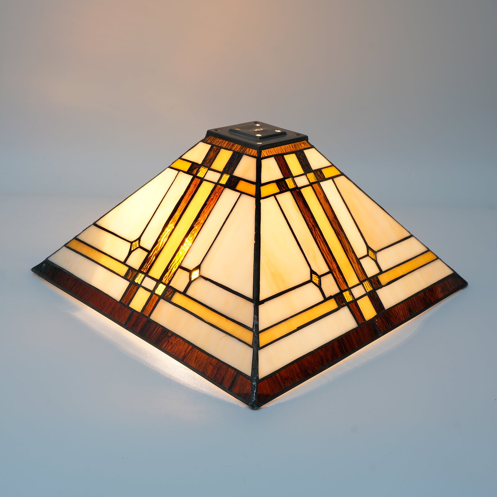 Abat-jour Pyramidal en Verre Teinté Style Tiffany Image
