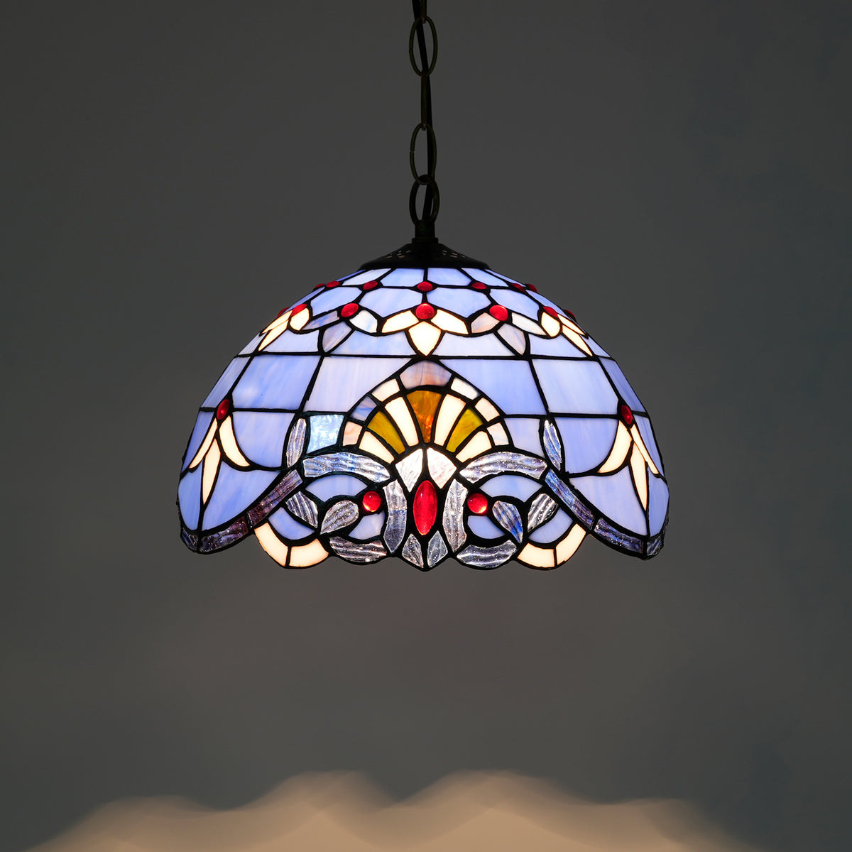 Suspension en Verre Teinté Tiffany Violet