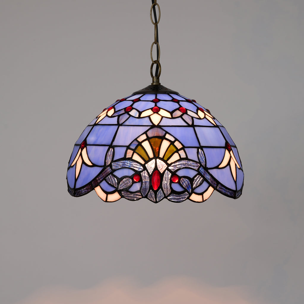 Suspension en Verre Teinté Tiffany Violet