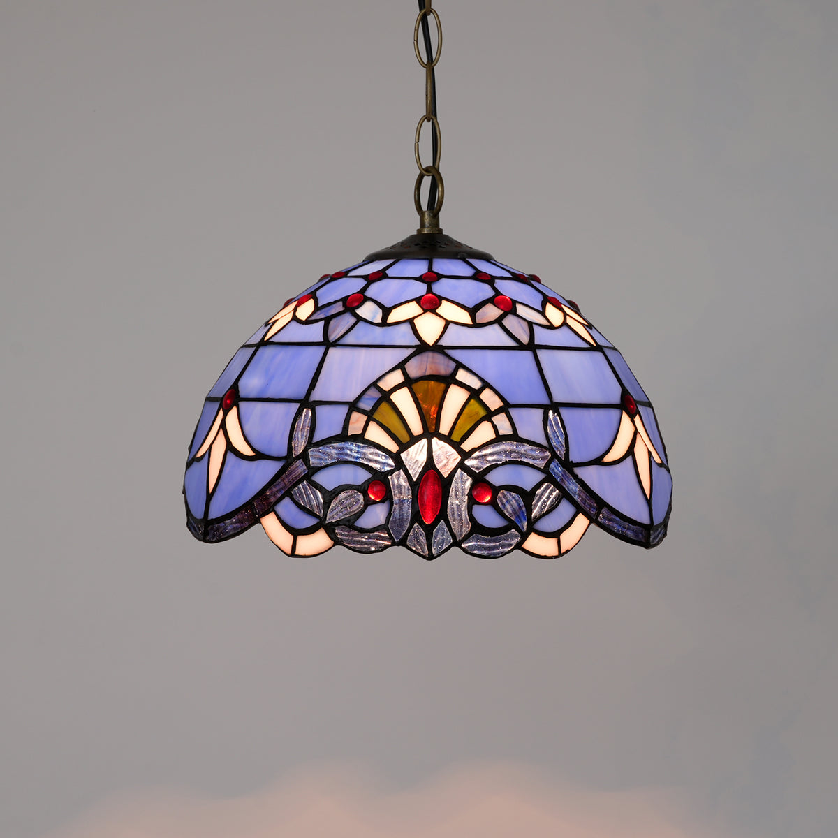 Suspension en Verre Teinté Tiffany Violet