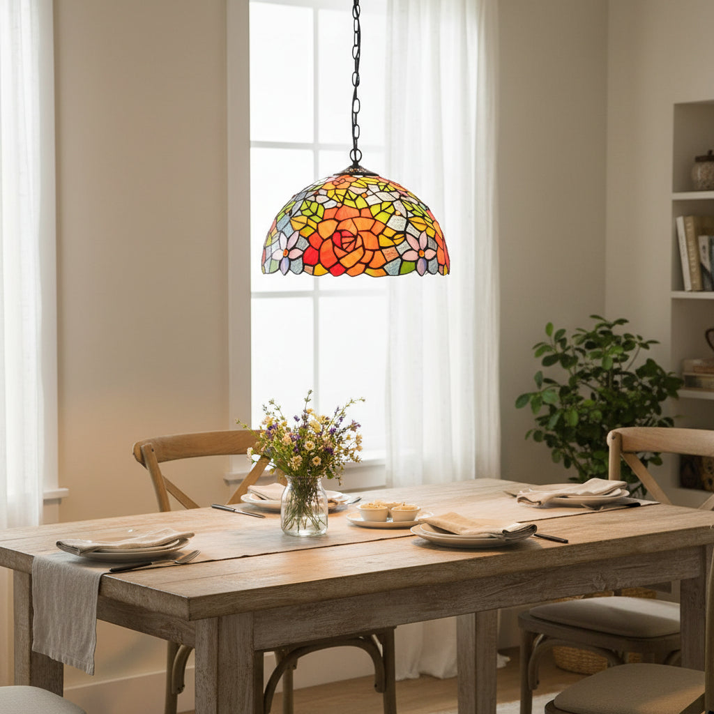 Suspension Style Tiffany Floral Multicolore