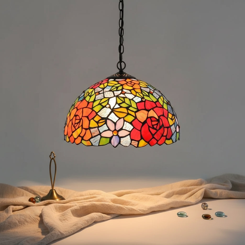 Suspension Style Tiffany Floral Multicolore
