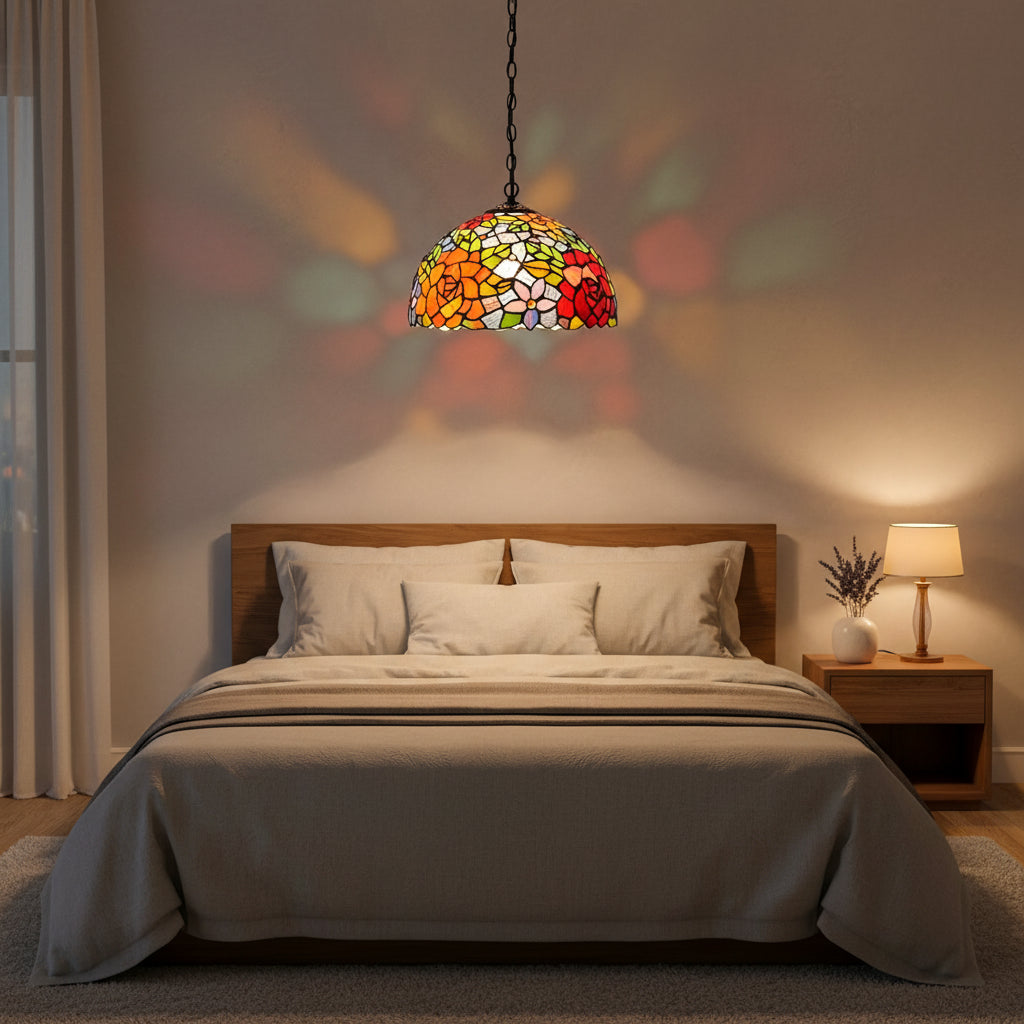 Suspension Style Tiffany Floral Multicolore